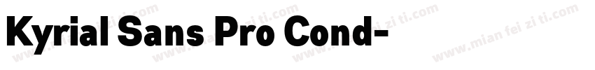 Kyrial Sans Pro Cond字体转换